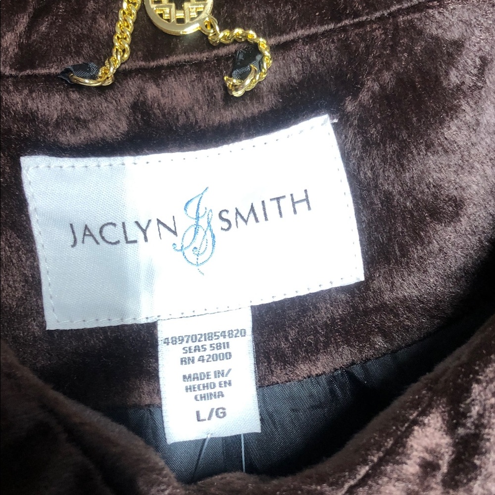Jaclyn Smith Chocolate Velvet Outerwear